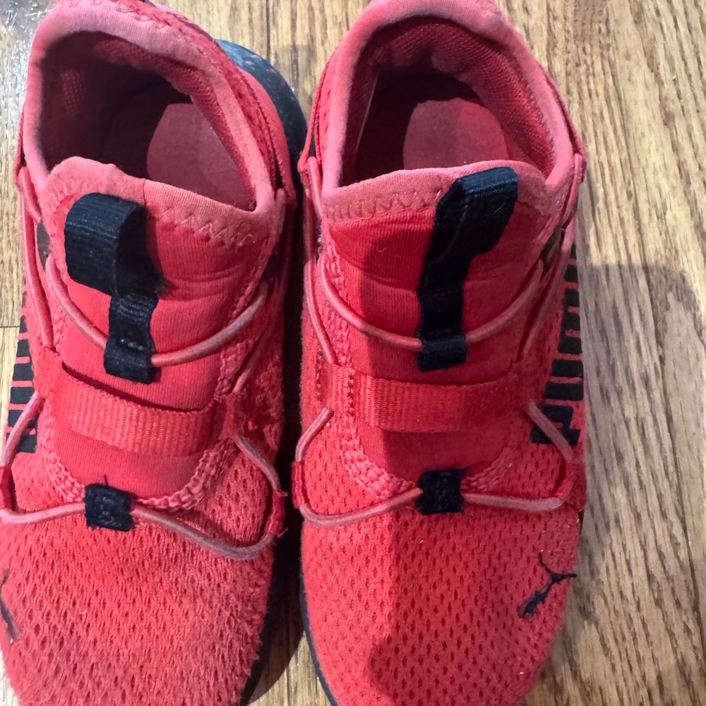 Puma Kids Red and Black Sneakers